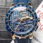 Perfect Replica TWA Factory Replica Ulysse Nardin El Toro Blue Dial Rubber Band Watch
